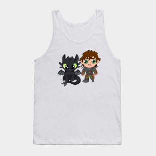 Toothless and Hiccup, Httyd, fanart How to train your dragon, Night fury Tank Top